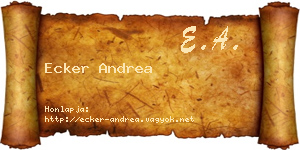 Ecker Andrea névjegykártya